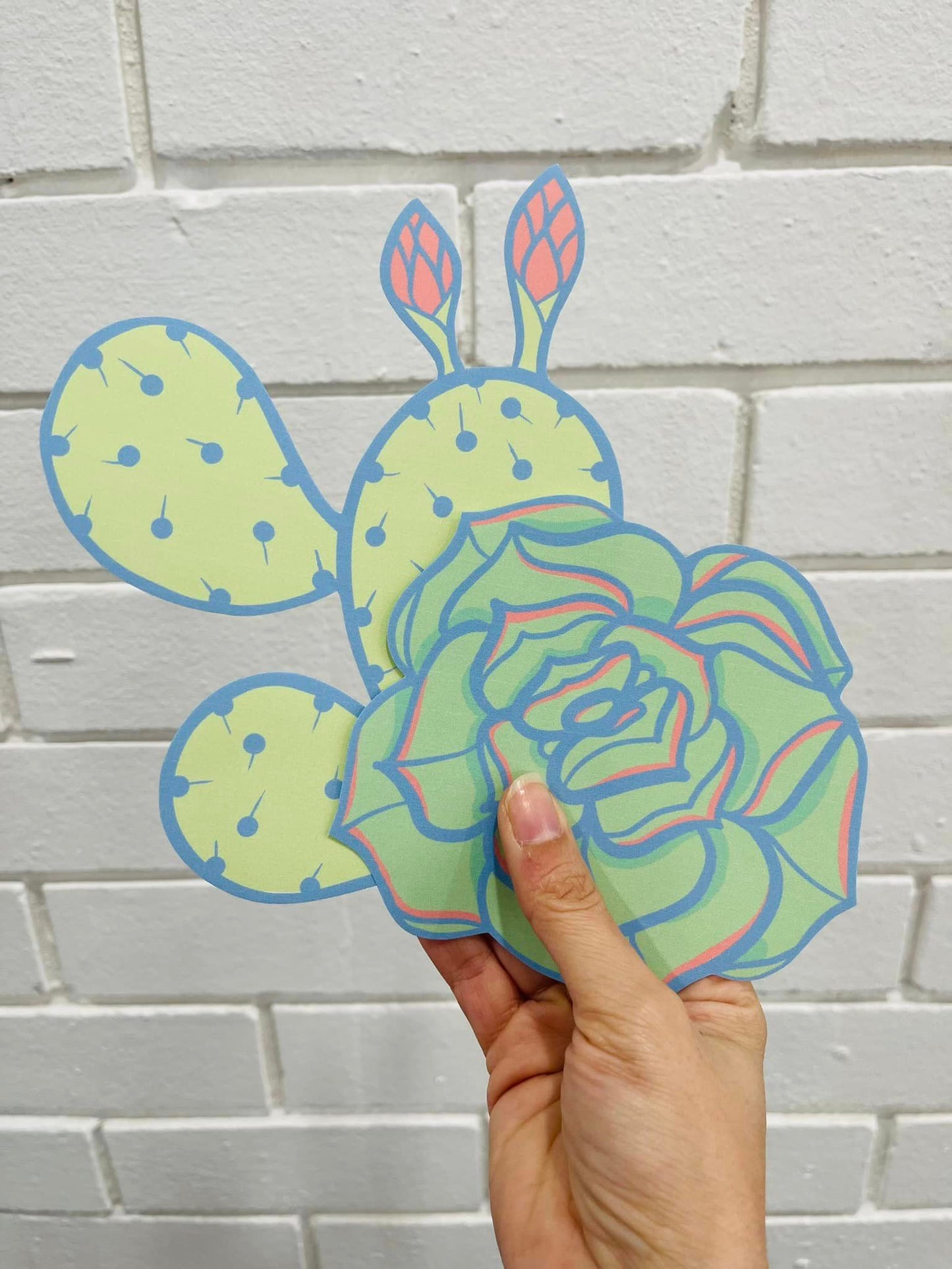 Cactus wall decal